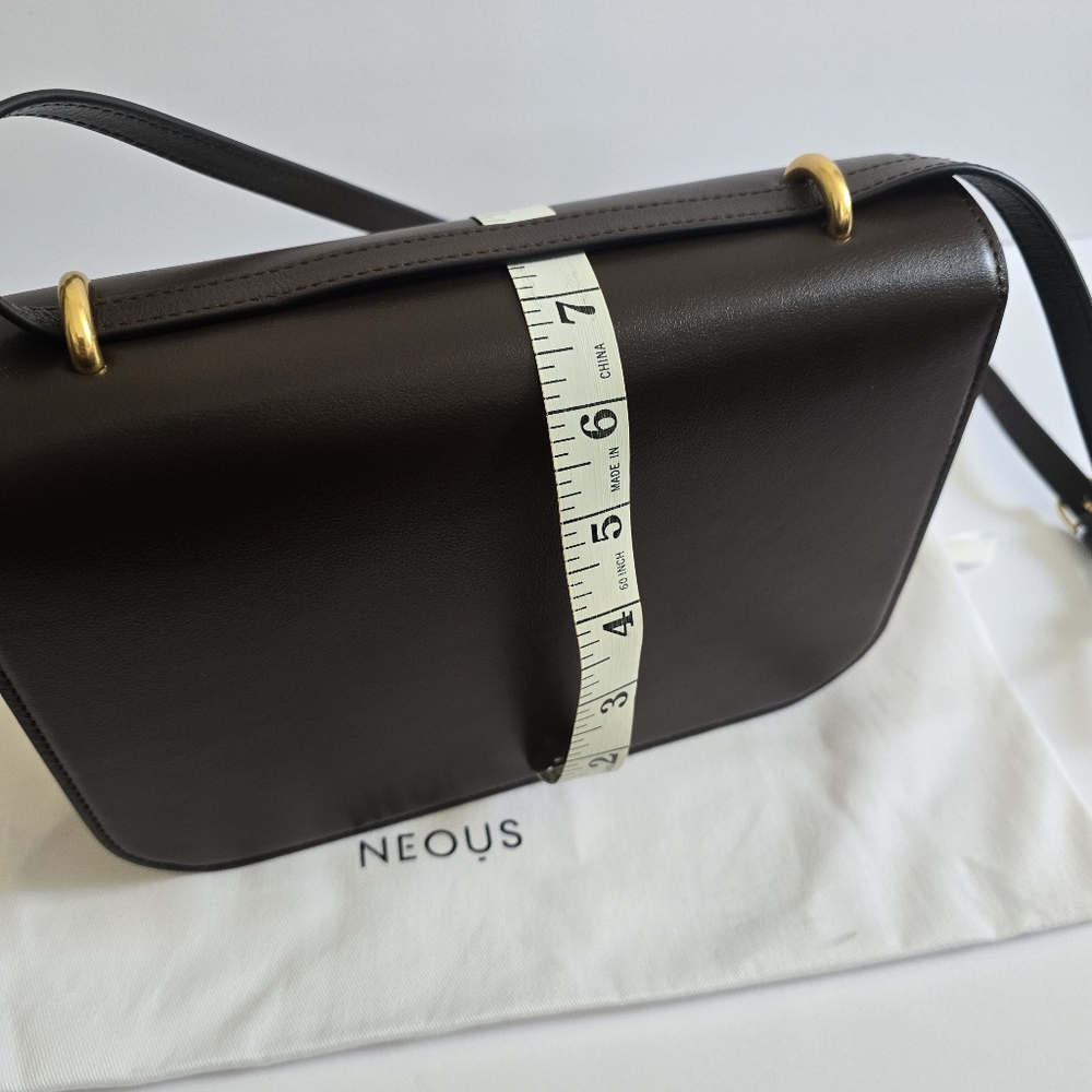 NWOT - Neous Phoenix Leather Shoulder Bag Dark Chocolate - Picture 13 of 15